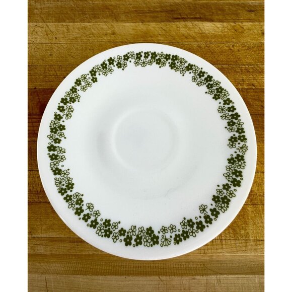 Vintage Corelle Spring Blossom/Crazy Daisy Cups & Saucers Set Of 8 Green Floral - Picture 4 of 12